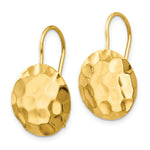 Load image into Gallery viewer, 14K Yellow Gold Hammered Circle Disc Earrings
