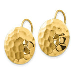 Load image into Gallery viewer, 14K Yellow Gold Hammered Circle Earrings
