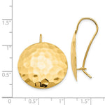 Load image into Gallery viewer, 14K Yellow Gold Hammered Circle Earrings
