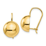 Load image into Gallery viewer, 14K Yellow Gold 12mm Hollow Half Ball Earrings
