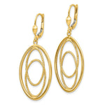 Load image into Gallery viewer, 14K Yellow Gold Textured and Polished Dangle Leverback Earrings
