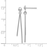 Load image into Gallery viewer, 14K White Gold Polished Post Dangle Earrings
