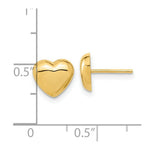 Load image into Gallery viewer, 14k Yellow Gold Polished Heart Post Earrings
