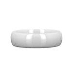 Load image into Gallery viewer, Mens White Ceramic Polish Finished Wedding Ring - Domed Comfort Fit - 6mm 8mm Wide - Style name: IVORY
