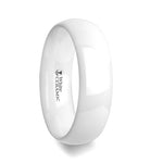 Load image into Gallery viewer, Mens White Ceramic Polish Finished Wedding Ring - Domed Comfort Fit - 6mm 8mm Wide - Style name: IVORY
