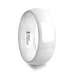 Load image into Gallery viewer, Mens White Ceramic Polish Finished Wedding Ring - Domed Comfort Fit - 6mm 8mm Wide - Style name: IVORY

