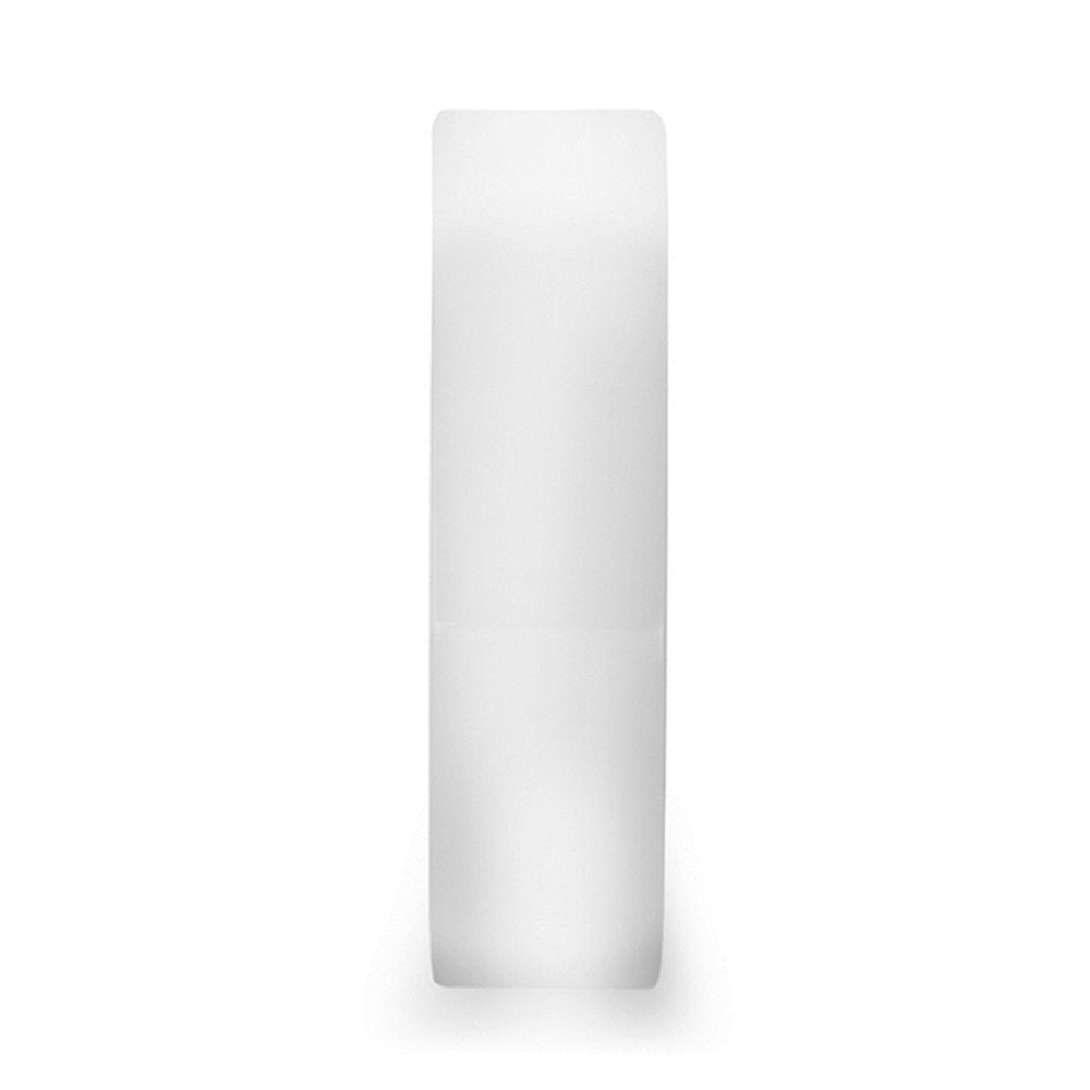 Mens White Ceramic Flat Wedding Ring - Polished Finish Comfort Fit - 6mm 8mm Wide - Style name: LUCENT