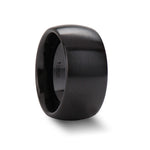 Load image into Gallery viewer, Mens Black Ceramic Domed Wedding Ring - Brush Finished Comfort Fit - 2mm 4mm 6mm 8mm 10mm 12mm Wide - Style name: ATTOR
