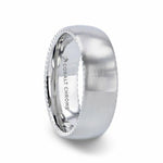 Load image into Gallery viewer, Mens Cobalt Rope Patterned Edges Domed Wedding Ring - Brushed Finish Comfort Fit - 8mm Wide - Style name: DYNAMO
