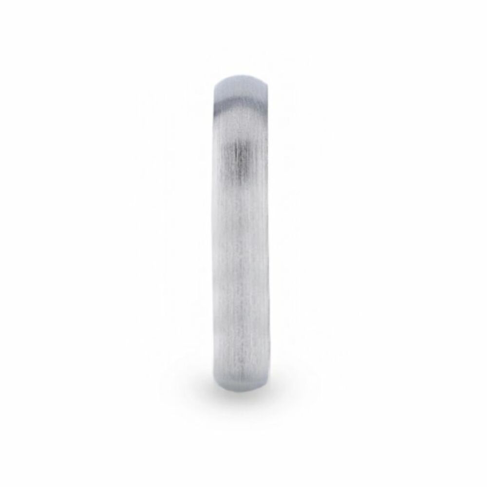 Mens Womens Silver Brushed Finish Wedding Ring - Domed Comfort Fit - 4mm 8mm Wide - Style name: EMPEROR