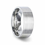 Load image into Gallery viewer, Mens Womens Silver Brushed Finish Wedding Ring - Flat Comfort Fit - 4mm 8mm Wide - Style name: ARISTOCRAT
