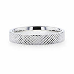 Load image into Gallery viewer, Mens Womens Silver Cross-Hatched Finish Wedding Ring - Flat Comfort Fit - 4mm 8mm Wide - Style name: NOBLE
