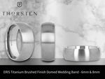 Load image into Gallery viewer, Mens Titanium Brushed Finish Wedding Ring - Domed Comfort Fit - 6mm 8mm Wide - Style name: ERIS
