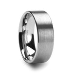 Load image into Gallery viewer, Mens Titanium Flat Wedding Ring - Brushed Comfort Fit - 8mm Wide - Style name: SOLAR
