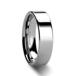 Load image into Gallery viewer, Mens Titanium Flat Style Wedding Ring - Polished Finish Comfort Fit - 6mm 8mm Wide - Style name: HARDY
