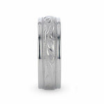 Load image into Gallery viewer, Mens Titanium Blue Plating Inside Wedding Ring - Brushed Finish Comfort Fit - 8mm Wide - Style name: MARINER
