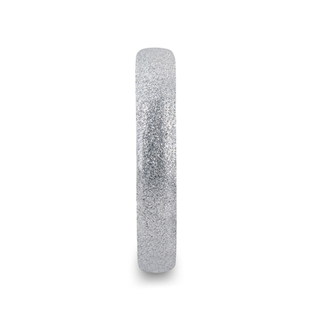 Mens Tungsten Carbide Sandblasted Crystalline Finish Wedding Ring - Domed Comfort Fit - 2mm 4mm 8mm Wide - Style name: QUARTZ