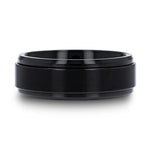 Load image into Gallery viewer, Mens Tungsten Black Spinner Wedding Ring - Brushed Comfort Fit - 6mm 8mm Wide - Style name: REVOLVE

