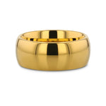 Load image into Gallery viewer, Mens Tungsten Traditional Domed Gold-Plated Wedding Ring - Polished Comfort Fit - 4mm 6mm 8mm 10mm Wide - Style name: ORO
