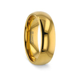 Load image into Gallery viewer, Mens Tungsten Traditional Domed Gold-Plated Wedding Ring - Polished Comfort Fit - 4mm 6mm 8mm 10mm Wide - Style name: ORO
