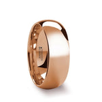 Load image into Gallery viewer, Mens Tungsten Carbide Rose Gold Plated Wedding Ring - Domed Comfort Fit - 4mm 6mm 8mm Wide - Style name: SOL
