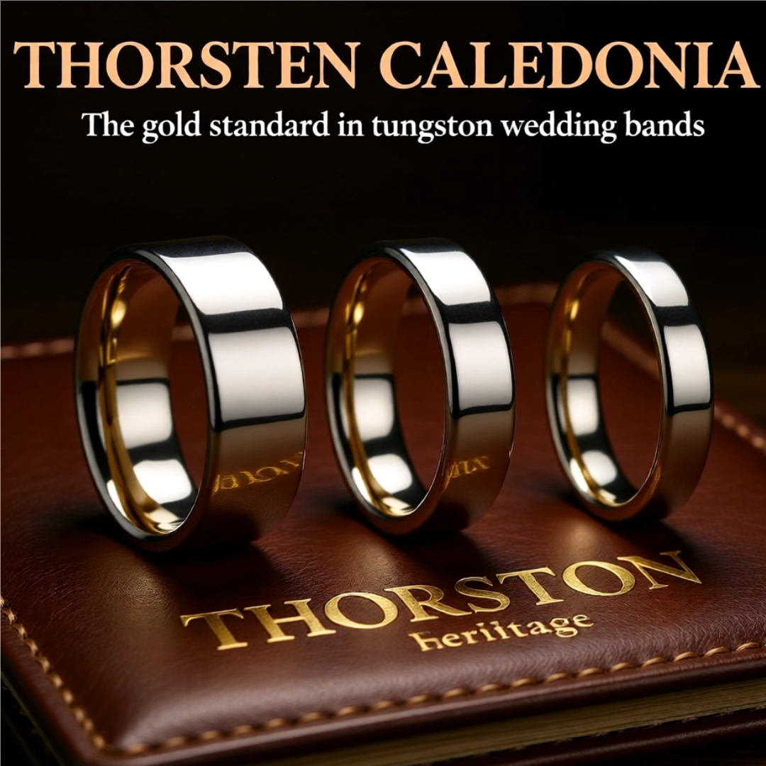 Mens Cobalt Chrome Polish Finished Wedding Ring - Flat Comfort Fit - 4mm 6mm 8mm Wide - Style name: CALEDONIA