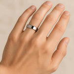 Load image into Gallery viewer, Mens Cobalt Chrome Polish Finished Wedding Ring - Flat Comfort Fit - 4mm 6mm 8mm Wide - Style name: CALEDONIA
