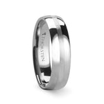 Load image into Gallery viewer, Mens Tungsten Carbide Brushed Stripe Wedding Ring - Domed Comfort Fit - 4mm 6mm 7mm 8mm 10mm 12mm Wide - Style name: BELLATOR
