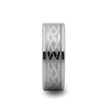Load image into Gallery viewer, Mens Tungsten Carbide Celtic Design Wedding Ring - Flat Comfort Fit - 8mm 10mm Wide - Style name: PAETUS
