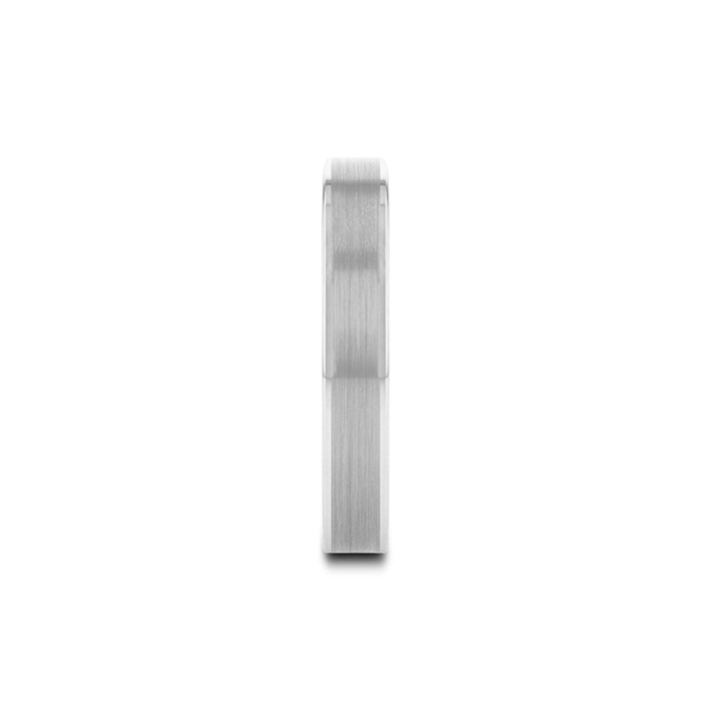 Tungsten Carbide Flat Brush Finish Center Wedding Band Ring - Comfort Fit - 4mm 6mm 8mm 10mm Wide - Style name: AIRES