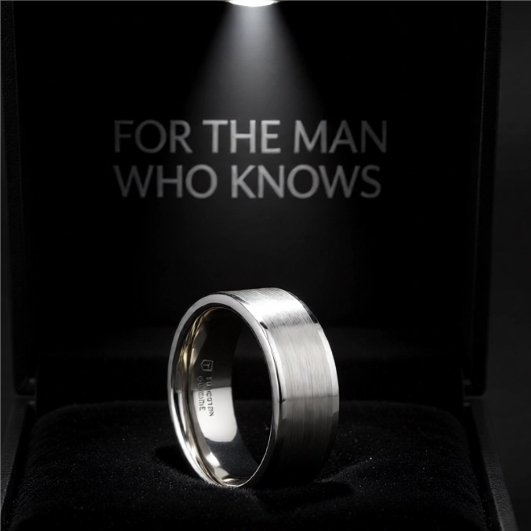 Tungsten Carbide Flat Brush Finish Center Wedding Band Ring - Comfort Fit - 4mm 6mm 8mm 10mm Wide - Style name: AIRES