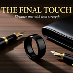 Load image into Gallery viewer, Mens Tungsten Black Wedding Ring - Beveled Comfort Fit - 4mm 6mm 7mm 8mm 10mm 12mm Wide - Style name: INFINITY
