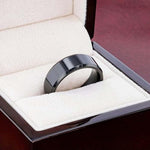 Load image into Gallery viewer, Mens Tungsten Black Wedding Ring - Beveled Comfort Fit - 4mm 6mm 7mm 8mm 10mm 12mm Wide - Style name: INFINITY
