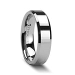 Load image into Gallery viewer, Mens Tungsten Carbide Rectangular Faceted Wedding Ring - Beveled Edged Comfort Fit - 4mm 6mm 8mm Wide - Style name: TURIN
