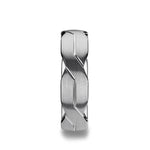 Load image into Gallery viewer, Mens Tungsten Infinity Symbol Design White Wedding Ring - Brushed Comfort Fit - 6mm 8mm 10mm Wide - Style name: FOREVER

