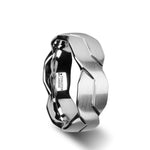 Load image into Gallery viewer, Mens Tungsten Infinity Symbol Design White Wedding Ring - Brushed Comfort Fit - 6mm 8mm 10mm Wide - Style name: FOREVER
