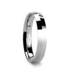 Load image into Gallery viewer, Mens Tungsten Knife Edge Wedding Ring - Beveled Comfort Fit - 4mm 8mm Wide - Style name: SHOGUN
