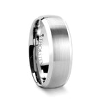 Load image into Gallery viewer, Mens Tungsten Carbide Domed Brushed Finish Wedding Ring - Polished Beveled Comfort Fit - 6mm 8mm Wide - Style name: POLARIS
