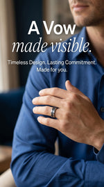 Load image into Gallery viewer, Mens Tungsten Carbide Blue Carbon Fiber Inlay Wedding Ring - Polished Beveled Comfort Fit - 4mm 6mm 8mm 10mm Wide - Style name: AUGUSTUS
