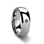 Load image into Gallery viewer, Mens Tungsten Black Diamond Wedding Ring - Rounded Comfort Fit - 6mm 8mm Wide - Style name: BRISBANE
