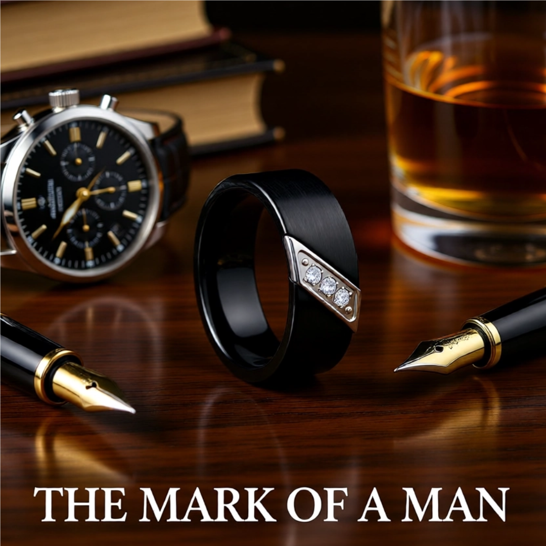 Mens Flat Black Tungsten Carbide Diagonal Diamonds Set in Stainless Steel Wedding Ring - Satin Finished Comfort Fit - 8mm Wide - Style name: LIAM