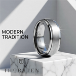 Load image into Gallery viewer, Mens Tungsten Carbide Spinning Wedding Ring - Brushed Comfort Fit - 8mm Wide - Style name: REVOLUTION
