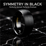 Load image into Gallery viewer, Mens Tungsten Carbide Domed Black Wedding Ring - Brush Finished Comfort Fit - 2mm 4mm 6mm 8mm 10mm 12mm Wide - Style name: RAIDER
