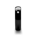 Load image into Gallery viewer, Mens Black Ceramic Diamond Wedding Ring - Domed Comfort Fit - 6mm Wide - Style name: MAGMA
