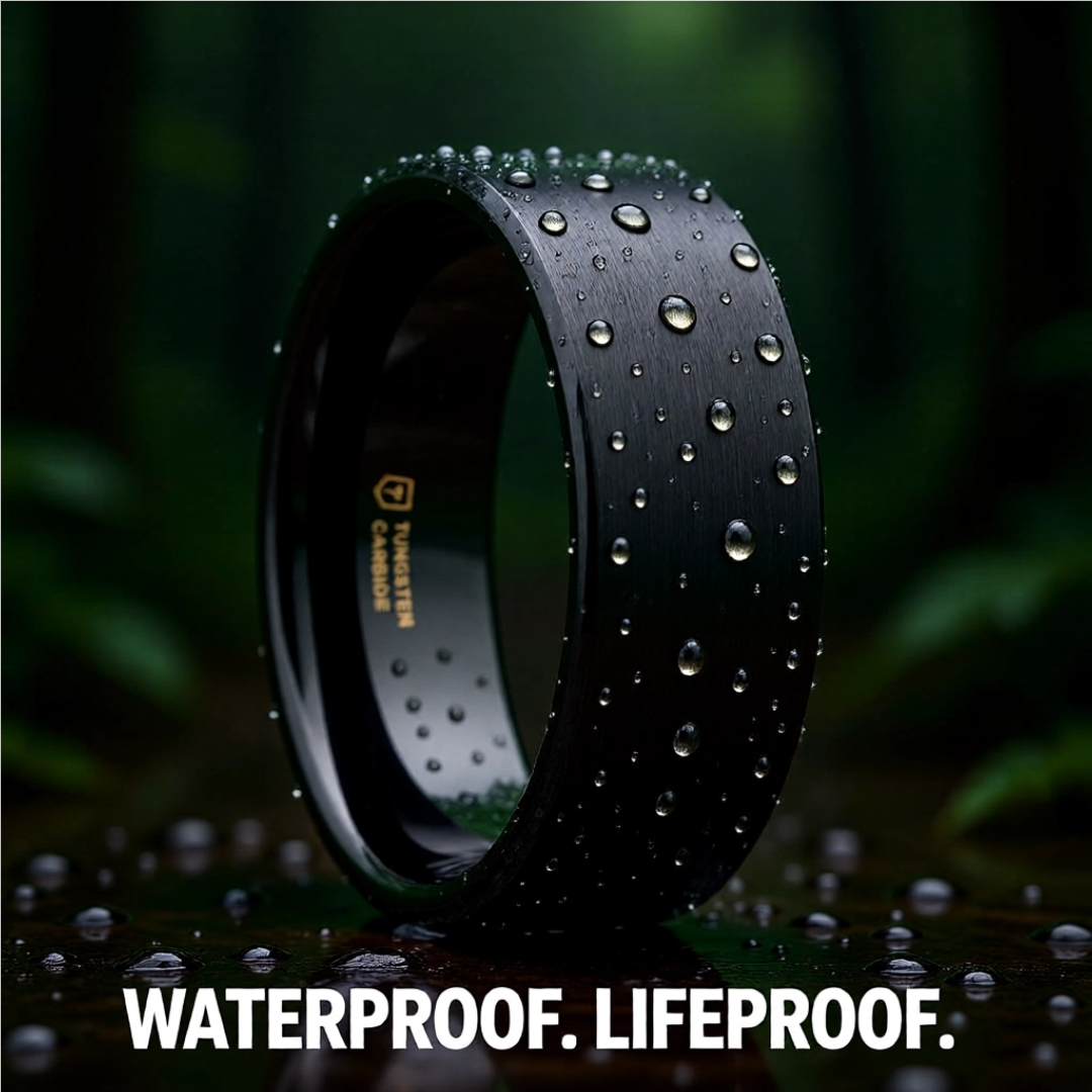 Mens Tungsten Carbide Flat Black Wedding Ring - Brushed Finish Comfort Fit - 2mm 4mm 6mm 7mm 8mm 10mm 12mm Wide - Style name: SAN ANTONIO