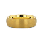 Load image into Gallery viewer, Mens Tungsten Gold Plated Domed Wedding Ring - Brushed Finish Comfort Fit - 8mm Wide - Style name: MILLER
