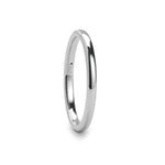 Load image into Gallery viewer, Mens White Tungsten Carbide Wedding Ring - Domed Comfort Fit - 2mm 4mm 6mm 7mm 8mm 10mm 12mm Wide - Style name: ARLINGTON
