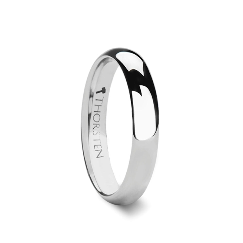Mens White Tungsten Carbide Wedding Ring - Domed Comfort Fit - 2mm 4mm 6mm 7mm 8mm 10mm 12mm Wide - Style name: ARLINGTON