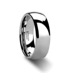 Load image into Gallery viewer, Mens White Tungsten Carbide Wedding Ring - Domed Comfort Fit - 2mm 4mm 6mm 7mm 8mm 10mm 12mm Wide - Style name: ARLINGTON
