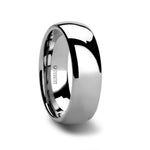Load image into Gallery viewer, Mens White Tungsten Carbide Wedding Ring - Domed Comfort Fit - 2mm 4mm 6mm 7mm 8mm 10mm 12mm Wide - Style name: ARLINGTON
